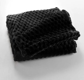 Čierna deka z mikroflanelu 125x150 cm Mini Frosty – douceur d'intérieur