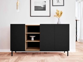 Komoda Rutori RO01, Farby: čierna / čierna + barok zlatý
