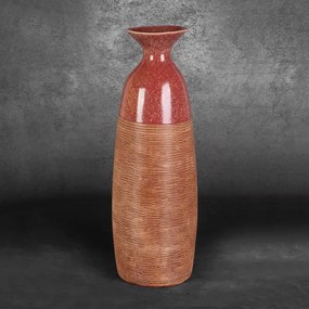 VÁZA ELDA (04) 18X17X51 CM ČERVENÁ