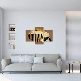 Obraz - Abstrakcia golden brown N⁰2 (90x60 cm)