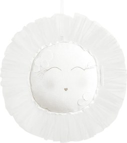 Závesná dekorácia slnka biela 35x35x5cm