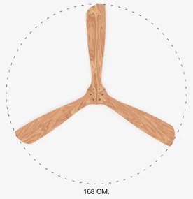 FARO 33504DC - Stropný ventilátor LANTAU XL drevo/chróm pr. 168 cm + DO