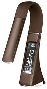 Solight WO46-H - LED stolná lampa stmievateľná s displejom LED/6W/230V hnedá