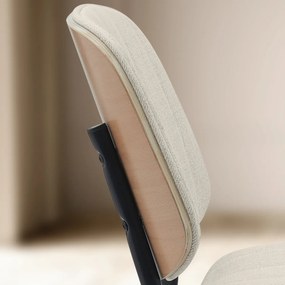 Konferenčná stolička Tiffin látka - Orech / Krémová