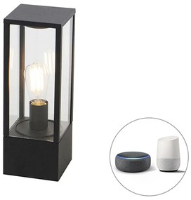 Inteligentná stojaca vonkajšia lampa čierna 40 cm IP44 vrátane Wifi ST64 - Charlois