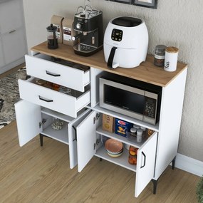 Skriňa Jeby Walnut and White