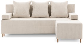 Rozkladacia pohovka s podnožkou FIREZE - poso Béžová