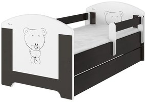 Raj posteli Detská posteľ "hnedý medvedík" wenge