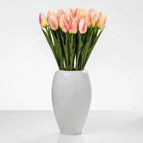 Umelý tulipán ALAN v ružovo žltej farbe dlžka 50 cm. Cena uvedená za 1 kus.