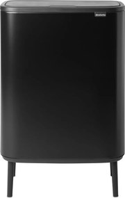 Matne čierny dotykový oceľový odpadkový kôš 60 l Bo Touch Bin Hi – Brabantia
