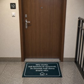 Mercury Flooring, Rohožka Milý zlodej 40x60 cm - na von aj na doma, 40x60, zelená