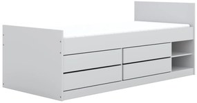 Detská posteľ LEON so šuplíkmi - 200x90 cm - biela
