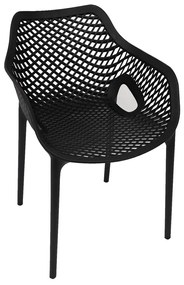 Peter Záhradné kreslo, 60,5 × 55,5 × 82 cm, polypropylén, čierne