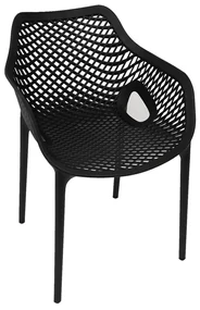 Peter Záhradné kreslo, 60,5 × 55,5 × 82 cm, polypropylén, čierne