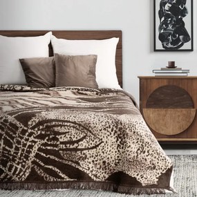 Deka AKRYL 1 hnedá / krémová