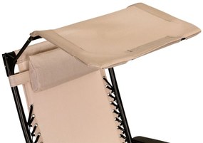 Lehátko so strieškou béžovej farby