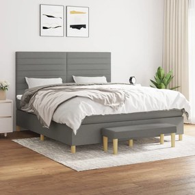 Boxspring posteľ s matracom tmavosivá 180x200 cm látka 3137254