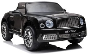 LEAN CARS Elektrická autíčko  Bentley Mulsanne - čierne - 2x45W- BATÉRIA - 12V7Ah - 2024