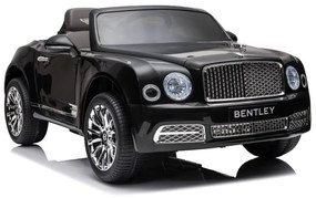 LEAN CARS Elektrická autíčko  Bentley Mulsanne - čierne - lakované  - 2x45W- BATÉRIA - 12V7Ah - 2024