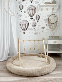 Detské plyšové hniezdo/ podložka na hranie, BEIGE