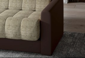 Rozkladacia čalúnená pohovka GARETT, 210x90x85, sawana 21/soft 11