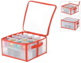 Úložný box na banky Christmas, 34x34x17 cm, červená