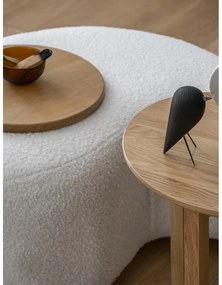 Biely taburet z textílie buklé Miuf – Miuform