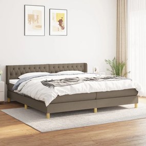Boxspring posteľ s matracom sivohnedý 200x200 cm látka 3130541