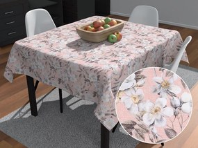 Biante Dekoračný štvorcový obrus Leona LN-158 Plané ruže na lososovom 120x120 cm