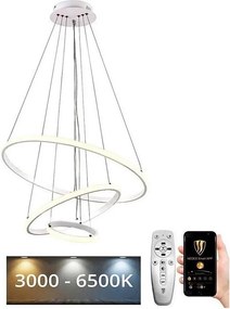 Brilagi - LED stmievateľný luster na lankách CIRCLE LED/90W/230V 3000-6500K + DO