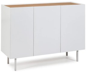 Biela nízka komoda v dekore duba 110x85 cm Arista – Teulat