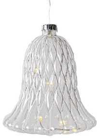 SIRIUS Sklenený zvonček LED, číry, 9 cm