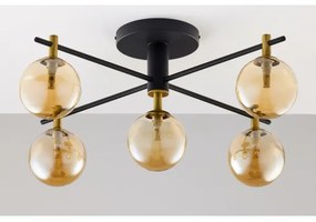 Jupiter 2032 - Prisadený luster FIGARO 5xG9/10W/230V čierna/zlatá/béžová