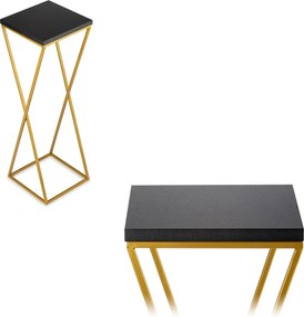 STOJAN NA KVETINÁČ LOFT6 70X24X24 CM ZLATÁ/ČIERNA