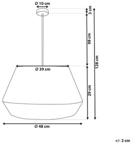 Jutová závesná lampa prírodná BIRAU Beliani