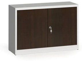 Alfa 3 Zvárané skrine s lamino dverami, 800 x 1200 x 400 mm, RAL 7035/wenge