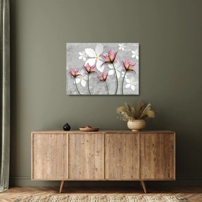Sklenený obraz kvetinové abstrakcie (70x50 cm)