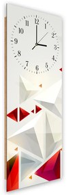 Gario Hodiny na stenu Abstraktné trojuholníky Rozmery: 30 x 90 cm