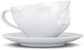 Biela šťastná porcelánová šálka na kávu 58products, objem 200 ml