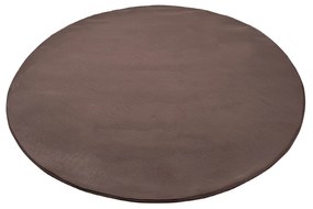 Dekorstudio Okrúhly kožušinový koberec TOPIA - hnedý Priemer koberca: 120cm