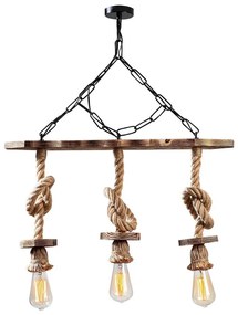 Luster na reťazi EREBOS 3xE27/40W/230V hnedý