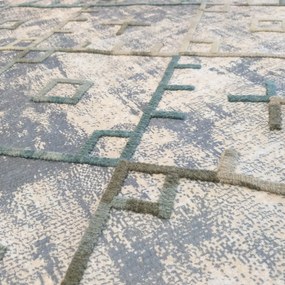 DY Sivý protišmykový koberec Hypnotic 02 Rozmer: 120x180 cm