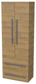 Kúpeľňová skrinka vysoká SAT Cube Way 60x163x33 cm dub Hickory CUBE3CHV60DH