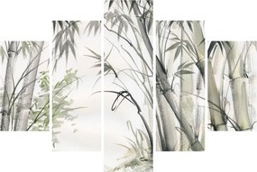 Obraz - Bambusy, kresba (150x105 cm)
