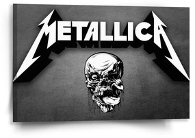 Sablio Obraz METALLICA Lebka Sivá - 60x40 cm