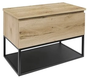 Kúpeľňová skrinka s krytom SAT B-Way dub matný BWAY60OAKDESK, 1 ks