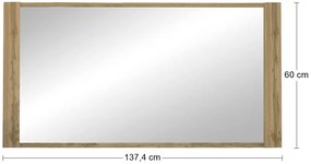 Zrkadlo na stenu Finni M-1370 - dub wotan