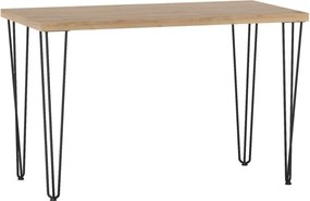 Vintino Jedálenský stôl RAVEN 128 × 67 cm – dub zlatý craft / čierny