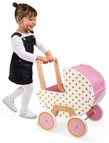 Drevený kočík pre bábiky - Candy Chic