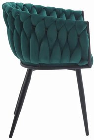 Set dvoch jedálenských stoličiek ORION zamatové zelené (2ks)